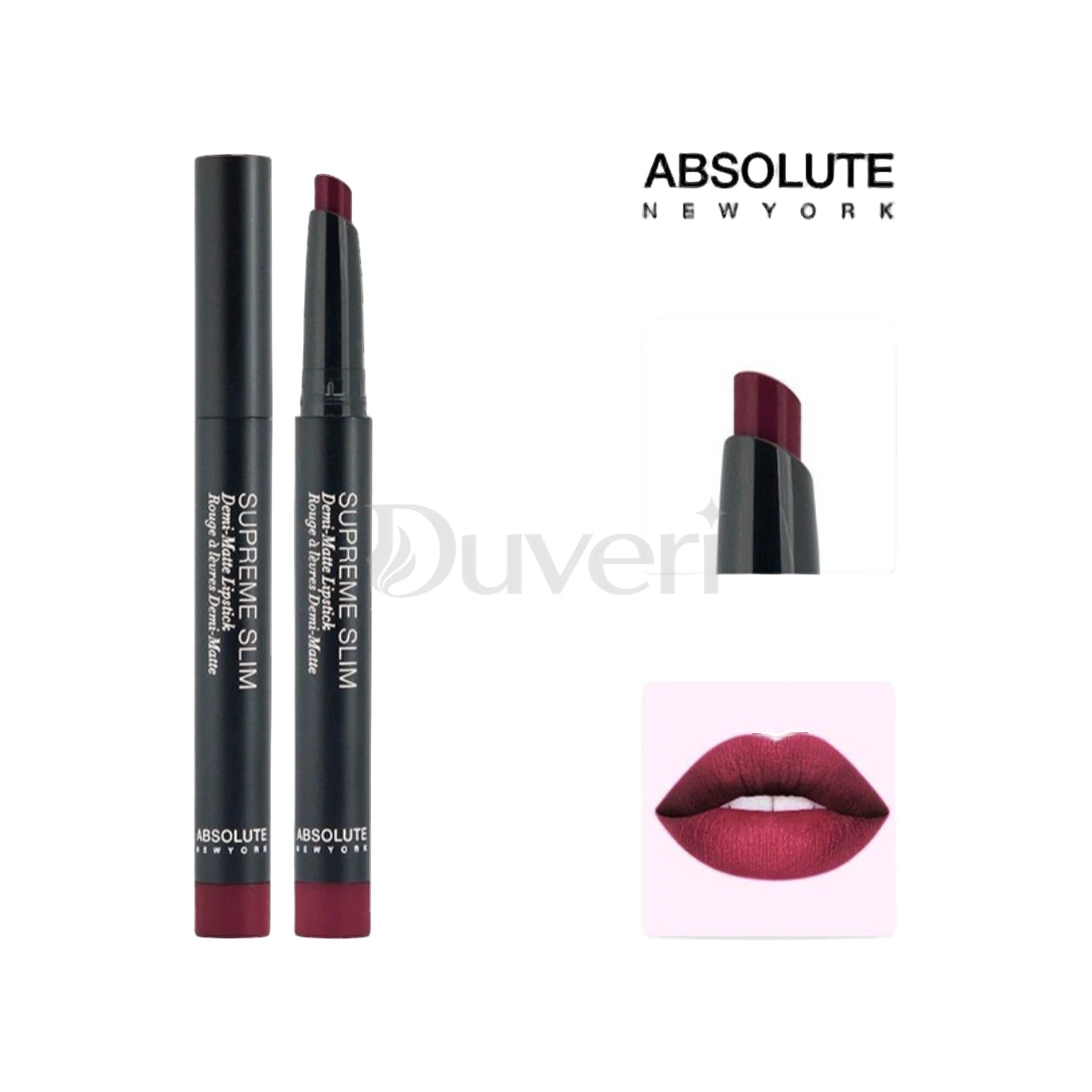 Absolute New York Supreme Slim Demi Matte Lipstick (Night Shade)