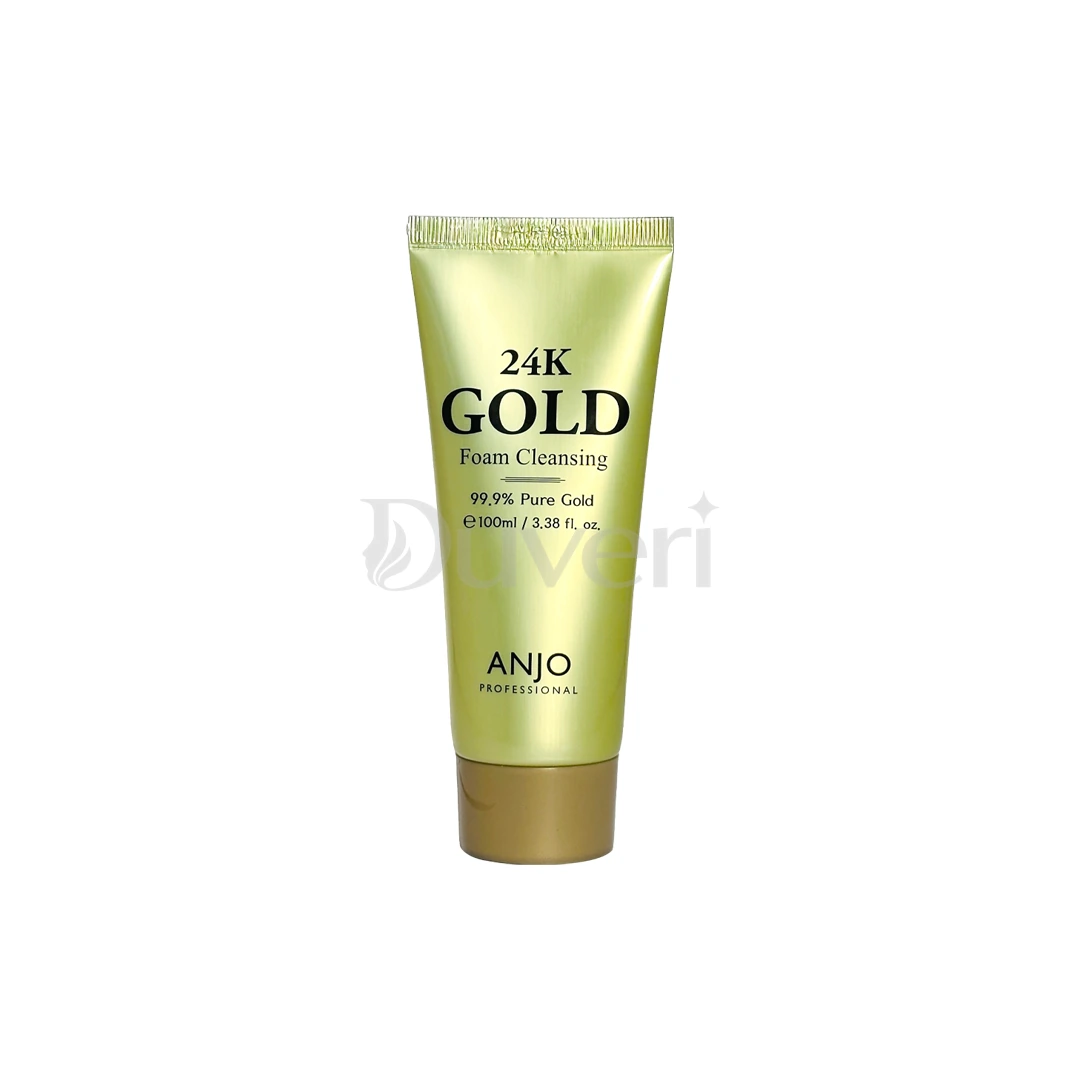 ANJO Professional 24K Gold Foam Cleansing 100ml – Deep Cleanse and Hydrating Face Wash (Made in Korea)