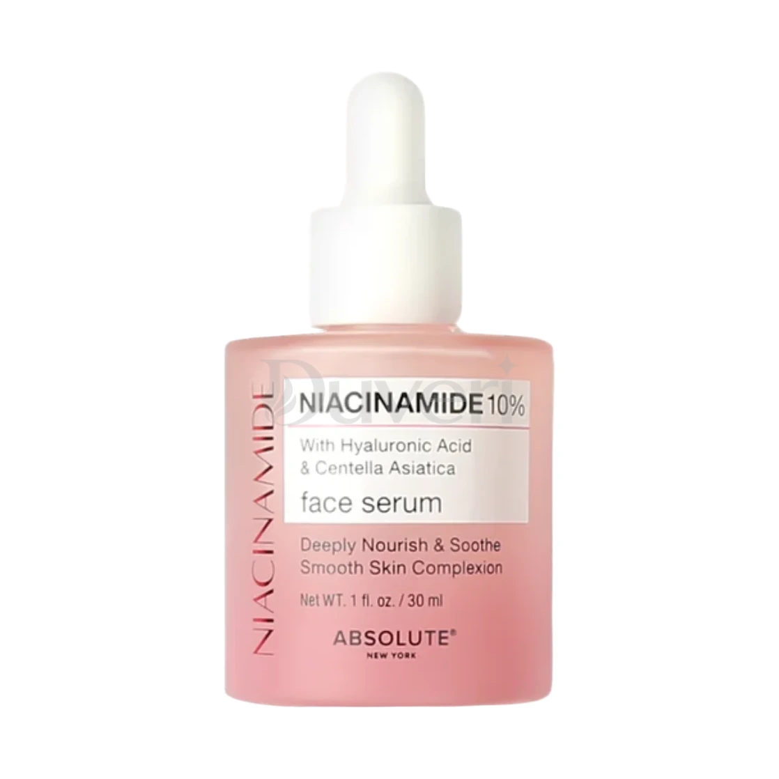 Absolute New York Niacinamide 10% Face Serum – Hyaluronic Acid & Centella Asiatica, 30ml