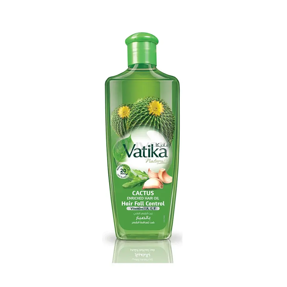 Vatika Naturals Cactus Enriched Hair Oil with Vitamins-A, E, F for Hairfall Control