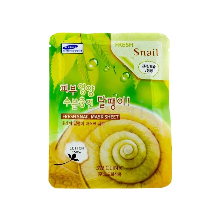 3W Clinic Fresh Snail Sheet Mask