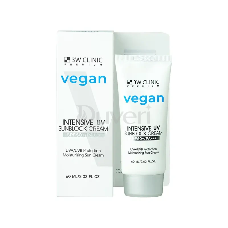 3W Clinic Premium Vegan Intensive UV Sunblock Cream SPF50+ PA+++