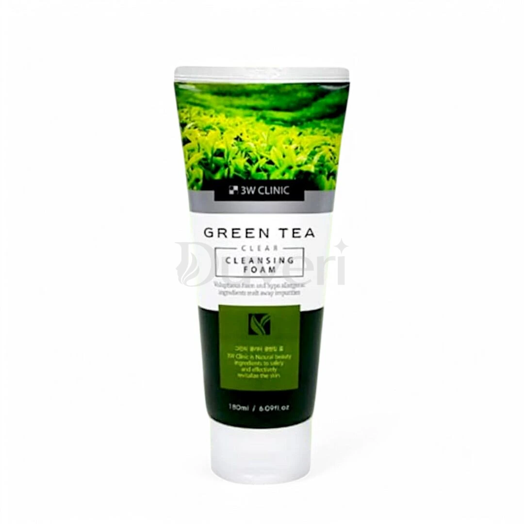 3W Clinic Green Tea Clear Cleansing Foam