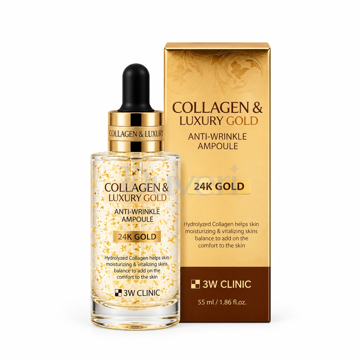 3W Clinic Collagen and Luxury 24K Gold Anti Wrinkle Ampoule