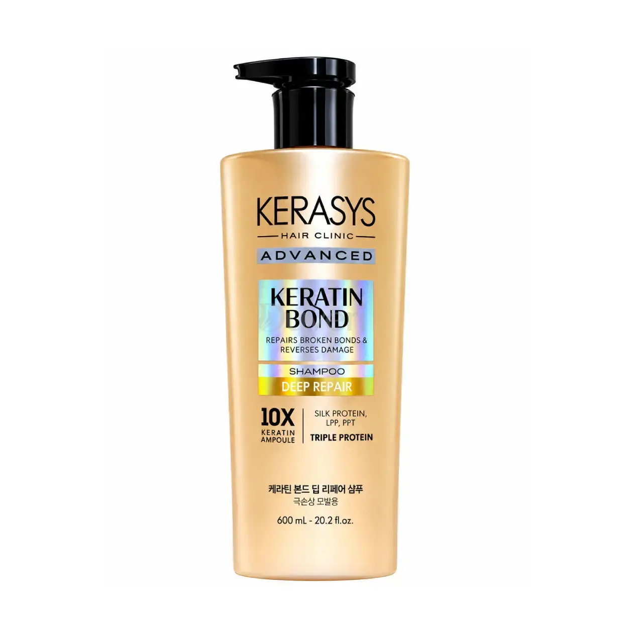 Kerasys Advanced Keratin Bond Deep Repair Shampoo with 10X Keratin & Tri Protein, 600ml