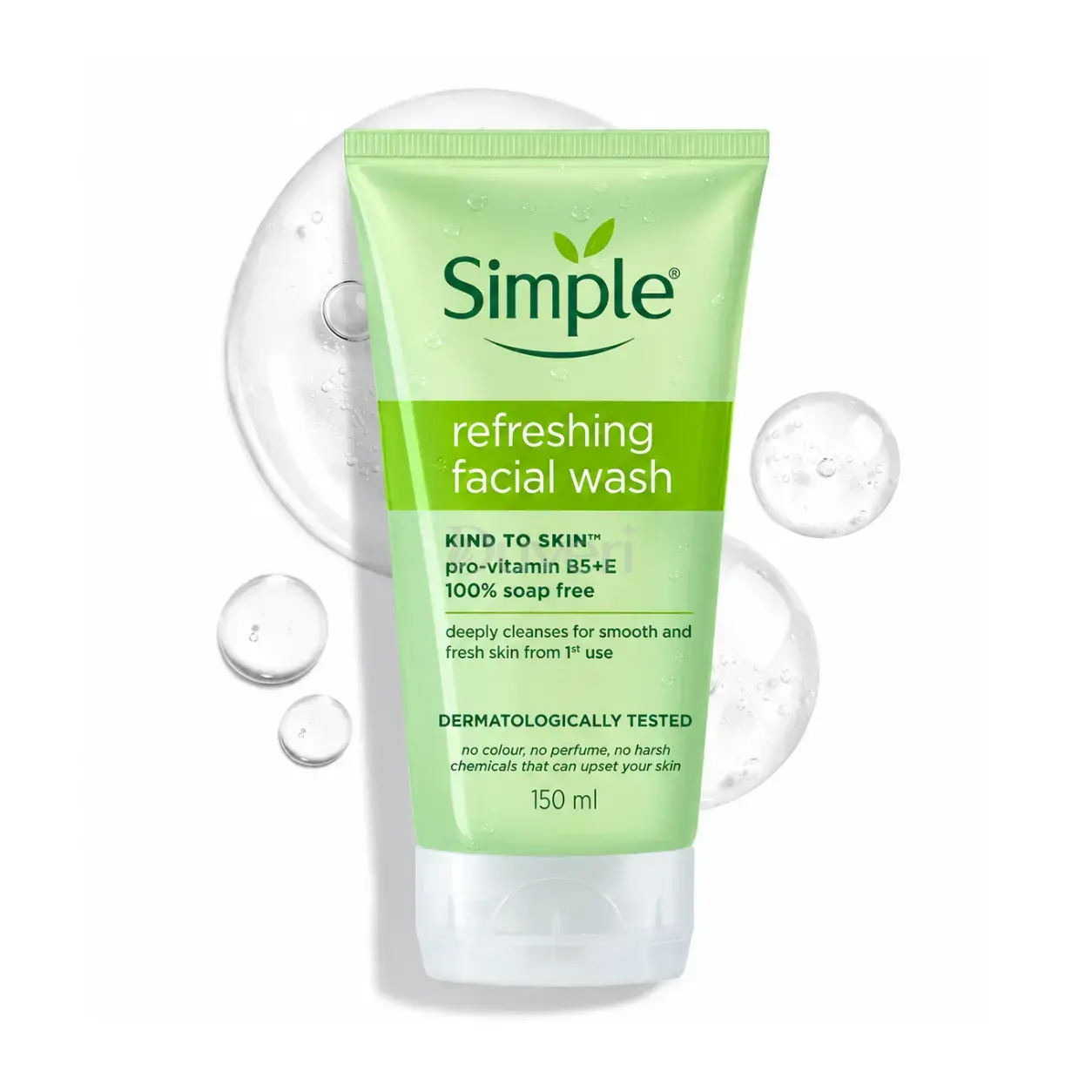 Simple Kind to Skin Refreshing Facial Wash with Vitamin B5+E 150ml (official)